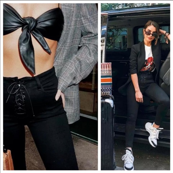 J BRAND X STEPH SHEP HIGH-RISE LACED COATED JEAN - Picture 3 of 16